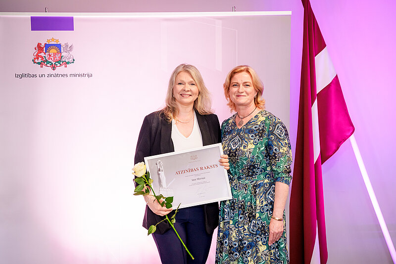 WICE lead Inta Mieriņa Receives the Cabinet of Ministers Certificate of Recognition